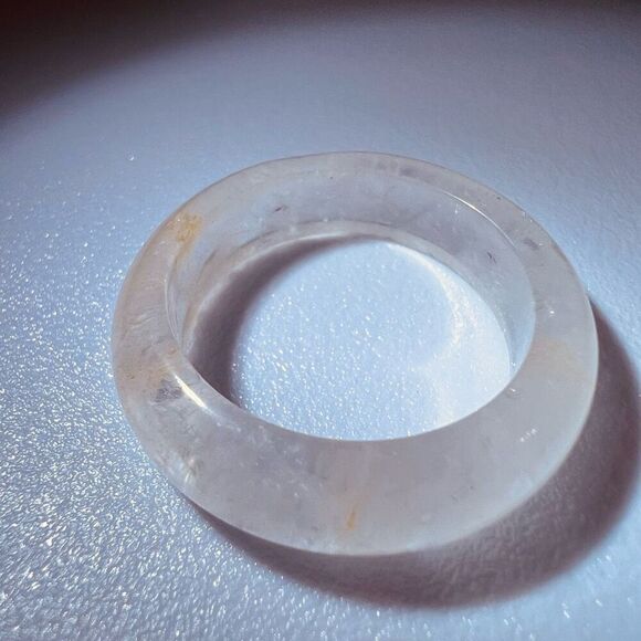 Quartz with Golden Healer Flecks Ring Size 7.5 - Picture 6 of 11